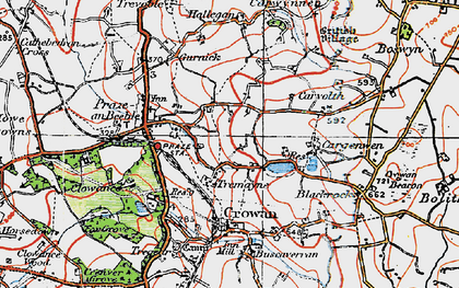 Old map of Tremayne in 1919