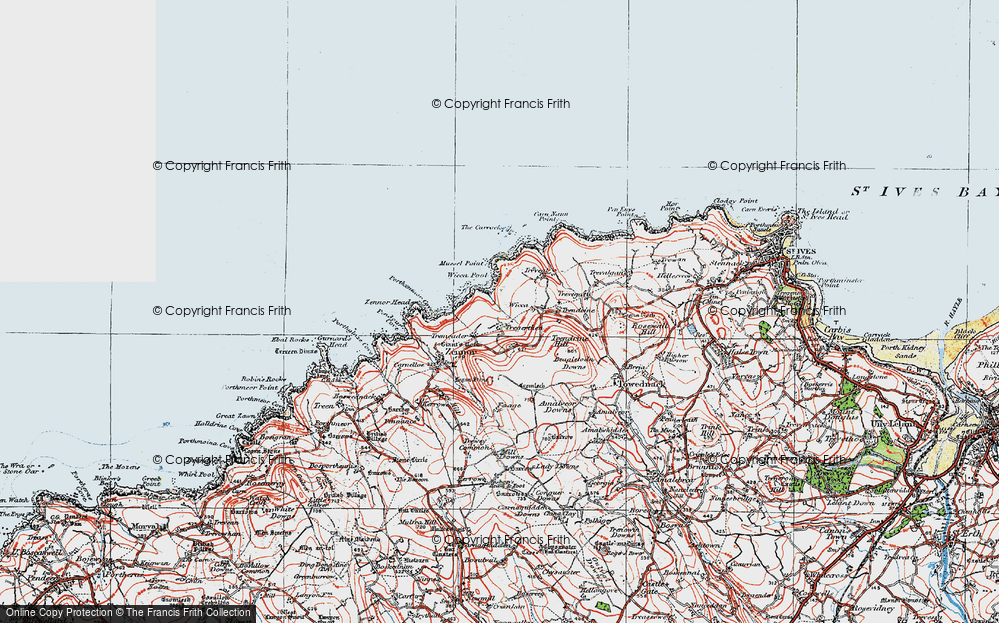 Old Map of Tremedda, 1919 in 1919