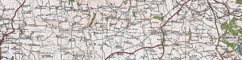 Old map of Tremorebridge in 1919