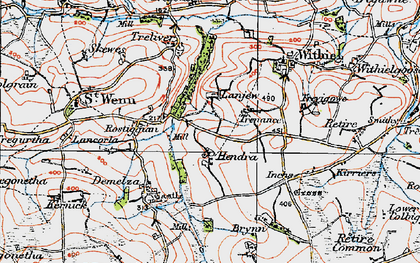 Old map of Trenance in 1919