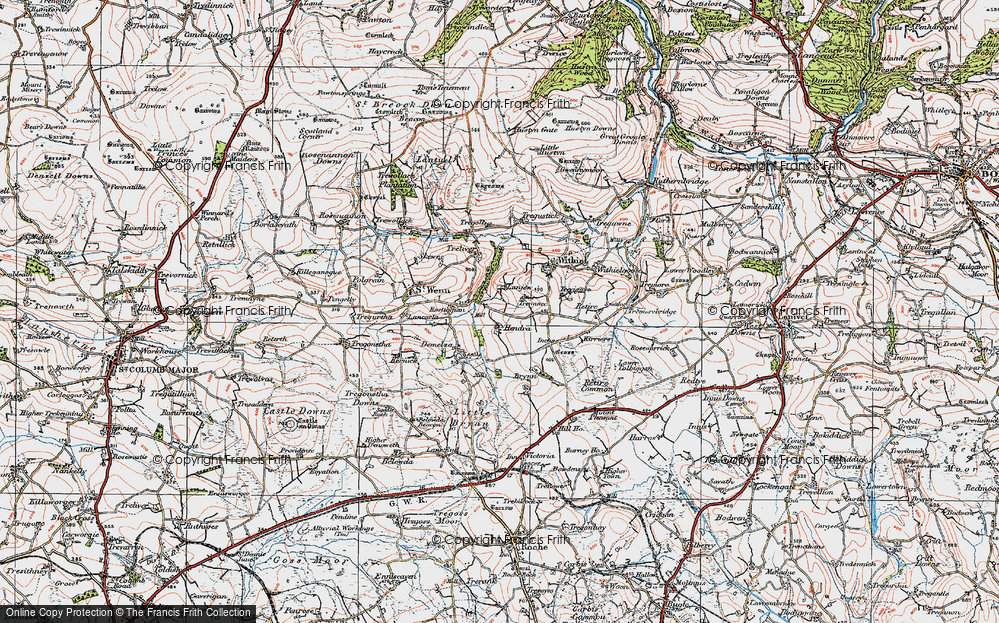 Historic Ordnance Survey Map of Trenance, 1919