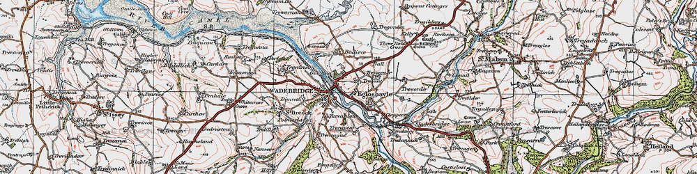 Old map of Trenant in 1919