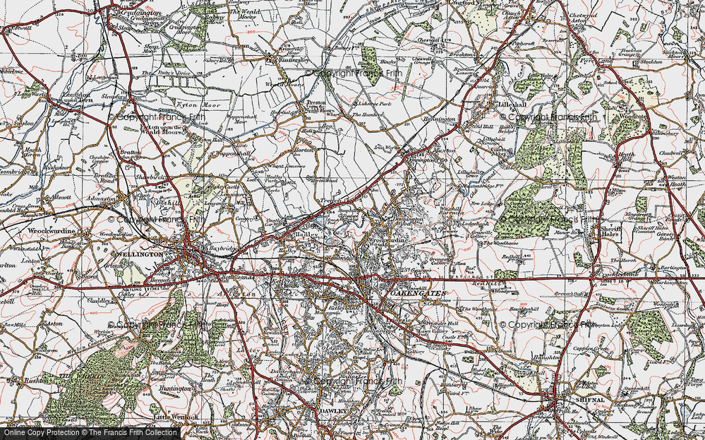 Old Map of Trench, 1921 in 1921