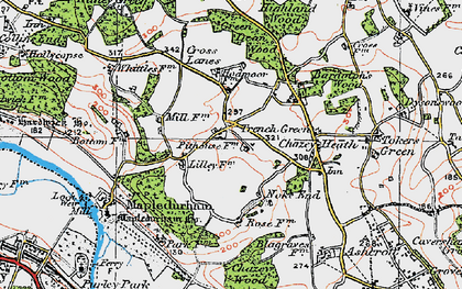 Old map of Trench Green in 1919