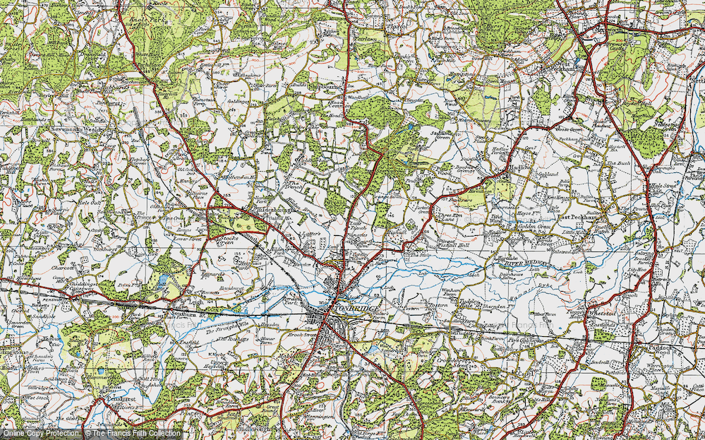 Old Map of Trench Wood, 1920 in 1920