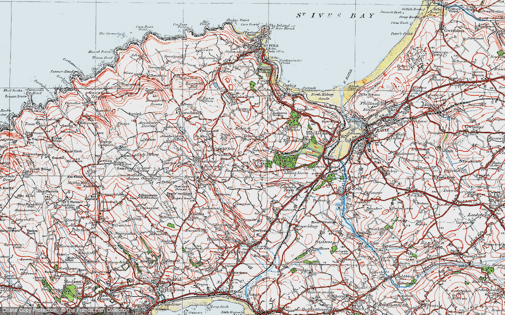 Old Map of Trencrom, 1919 in 1919