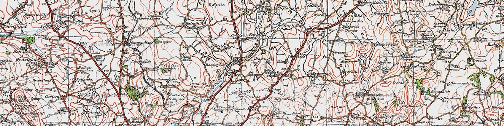 Old map of Trenear in 1919