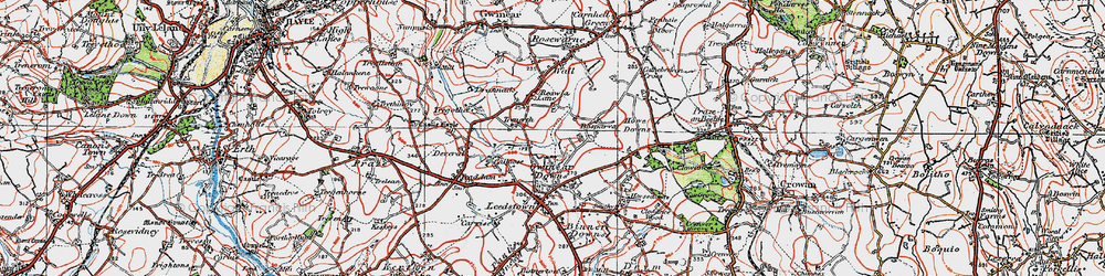 Old map of Trenerth in 1919