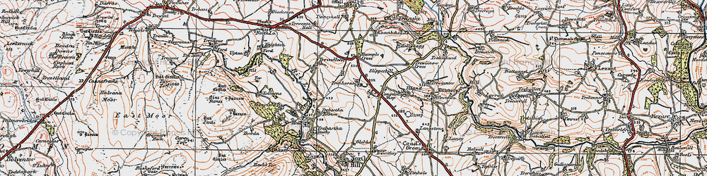 Old map of Trenhorne in 1919