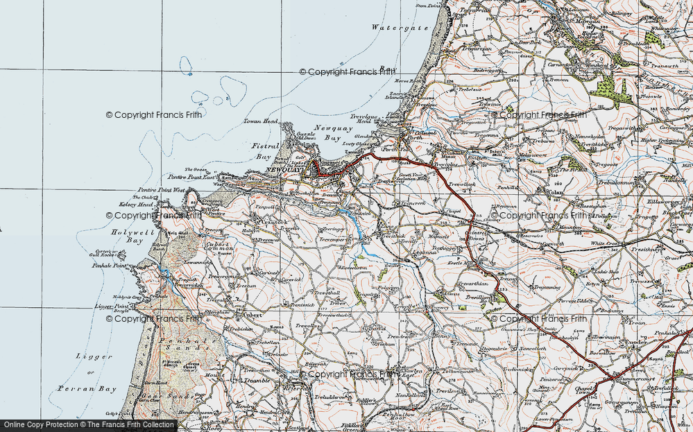 Old Map of Treninnick, 1919 in 1919