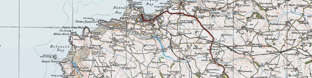 Old map of Treninnick in 1919
