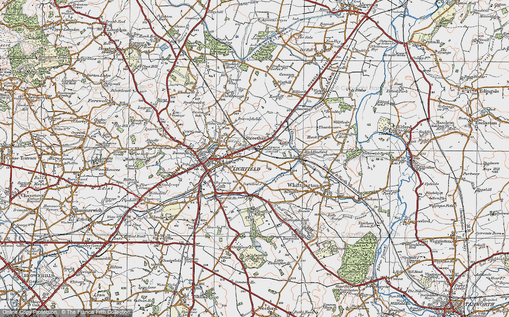 Old Map of Trent Valley, 1921 in 1921