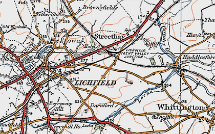 Old map of Trent Valley in 1921
