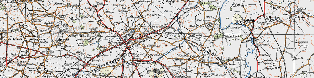 Old map of Trent Valley in 1921