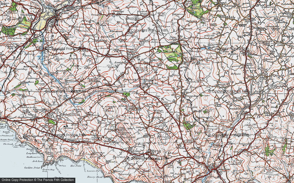 Old Map of Trenwheal, 1919 in 1919