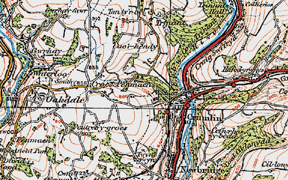 Old map of Treowen in 1919