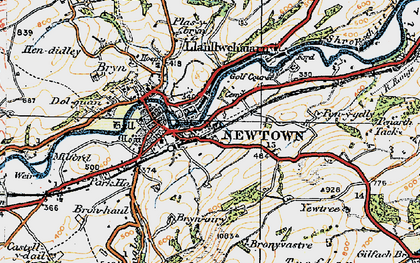 Old map of Bronyvastre in 1920