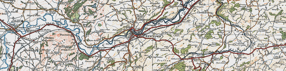 Old map of Treowen in 1920