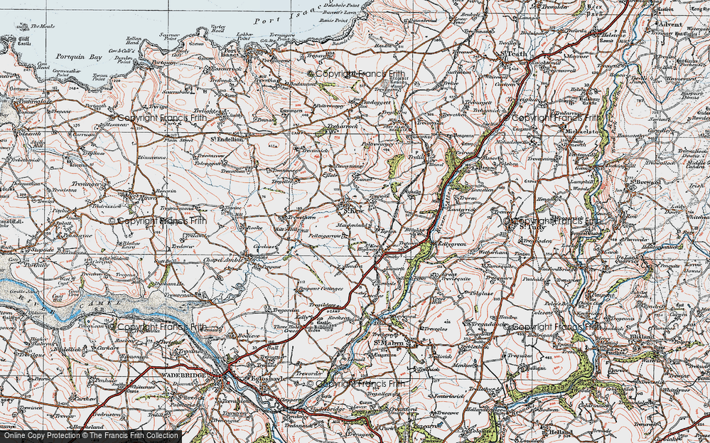 Old Map of Trequite, 1919 in 1919