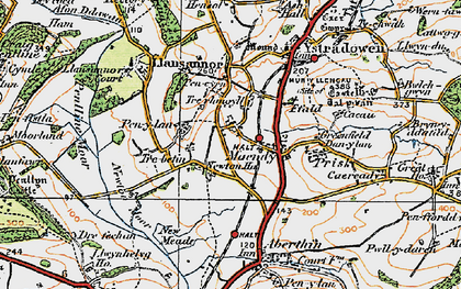 Old map of Trerhyngyll in 1922