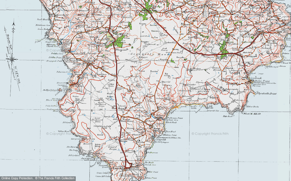 Old Map of Trerise, 1919 in 1919