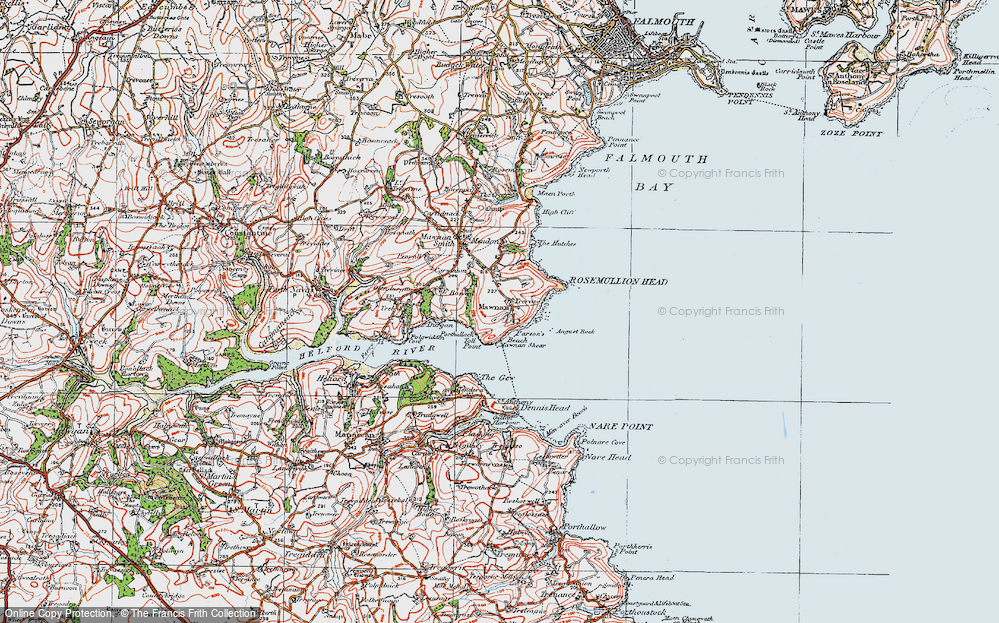 Old Map of Trerose, 1919 in 1919