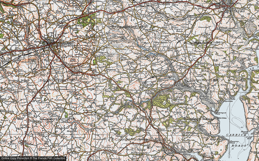 Old Map of Tresamble, 1919 in 1919