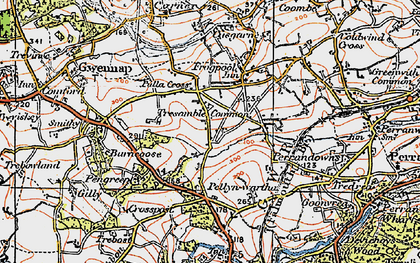 Old map of Tresamble in 1919