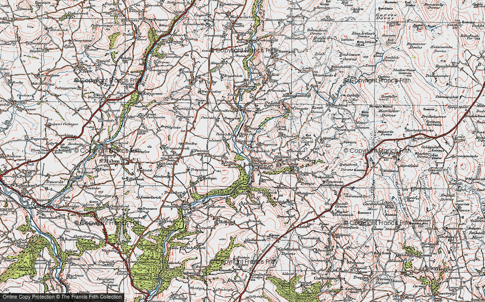 Old Map of Tresarrett, 1919 in 1919