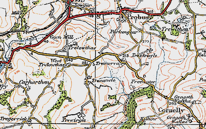 Old map of Trewarthenick in 1919
