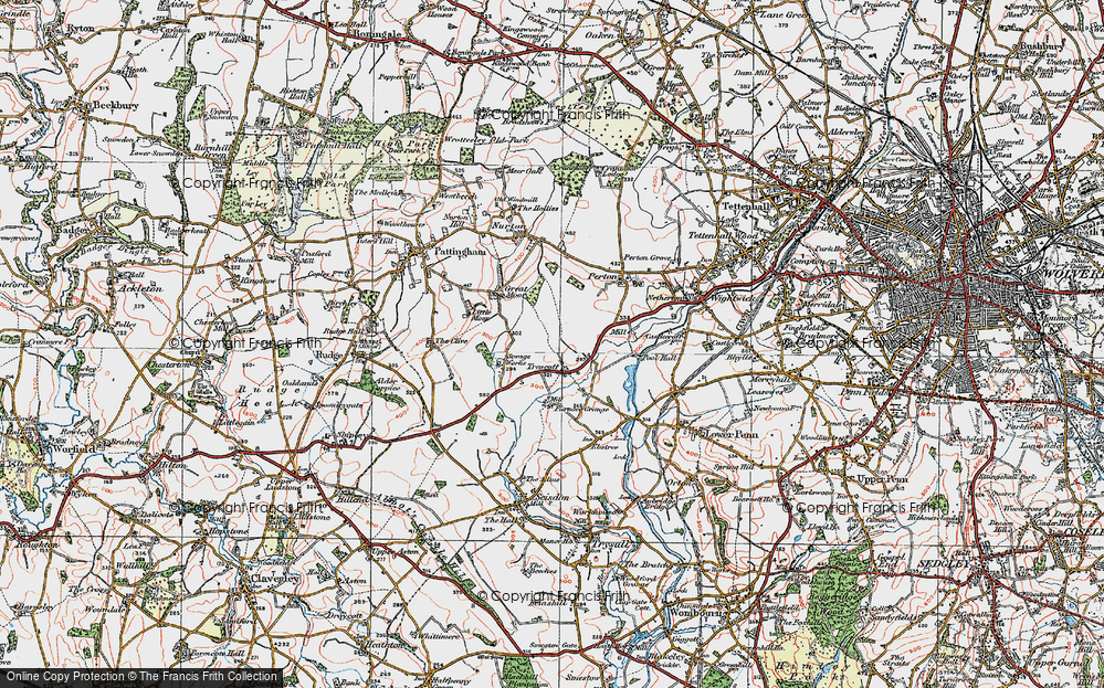 Old Map of Trescott, 1921 in 1921