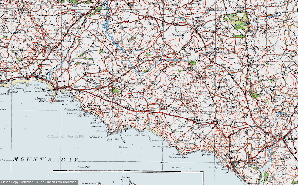 Old Map of Trescowe, 1919 in 1919