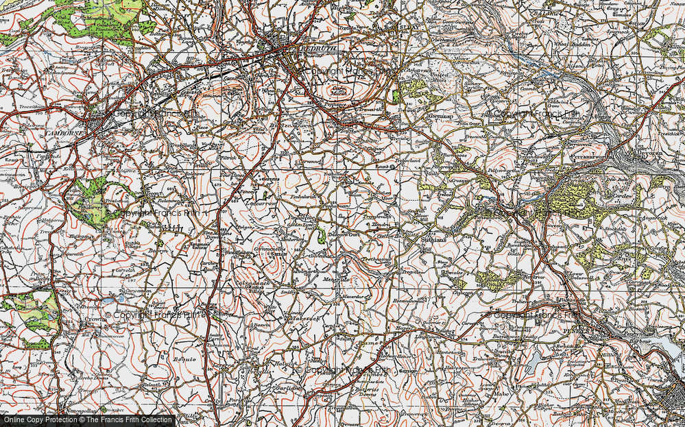 Old Map of Tresevern Croft, 1919 in 1919