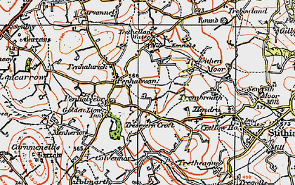 Old map of Tresevern Croft in 1919