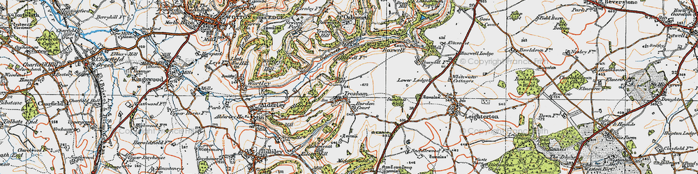 Old map of Tresham in 1919