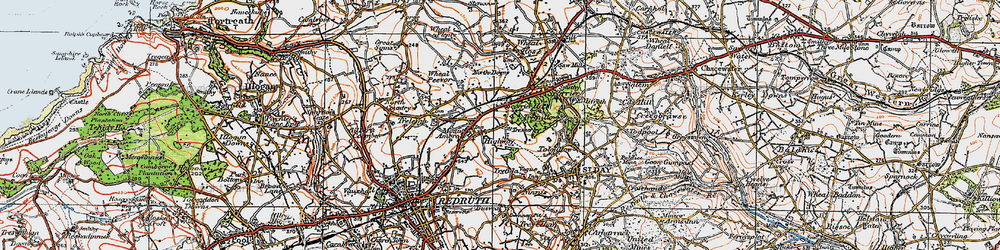 Old map of Treskerby in 1919