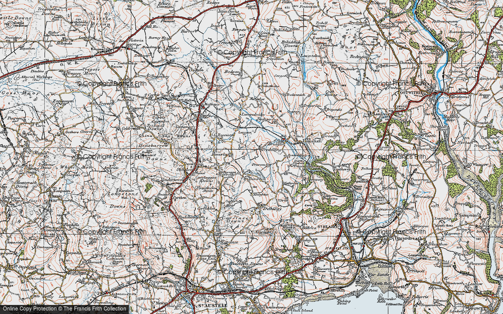 Old Map of Treskilling, 1919 in 1919