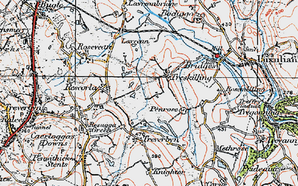 Old map of Treskilling in 1919