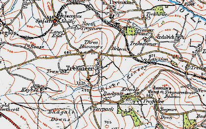 Old map of Tresmeer in 1919