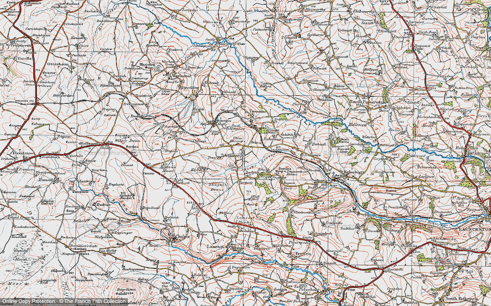 Historic Ordnance Survey Map of Tresmeer, 1919