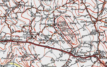 Old map of Tresowes Green in 1919