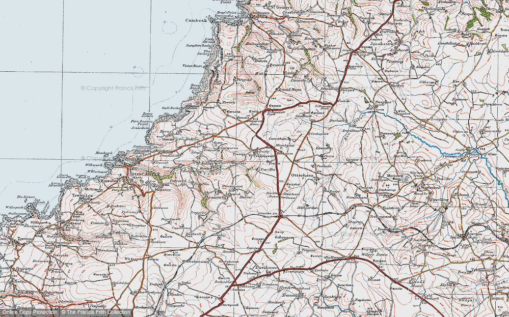 Old Map of Tresparrett, 1919 in 1919