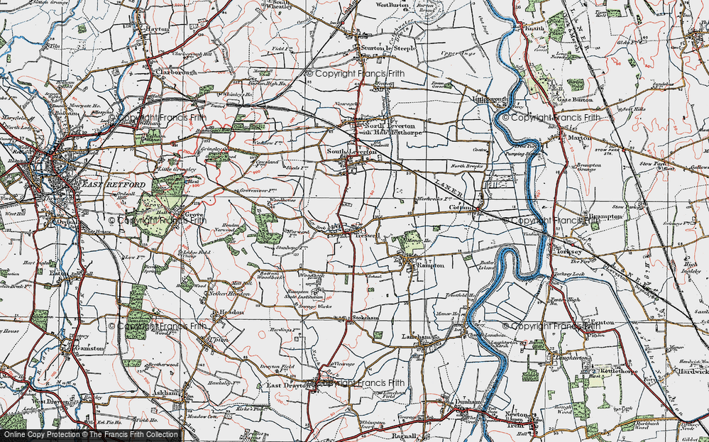 Old Map of Treswell, 1923 in 1923