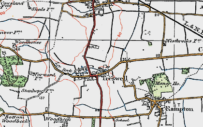 Old map of Treswell in 1923