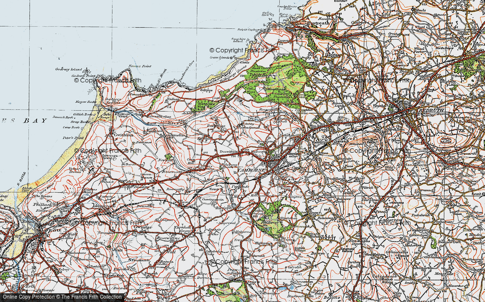 Old Map of Treswithian, 1919 in 1919