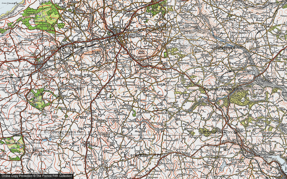 Old Map of Trethellan Water, 1919 in 1919