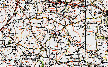 Old map of Trethellan Water in 1919