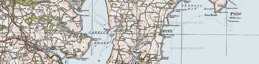 Old map of Trethewell in 1919