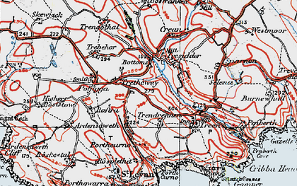 Old map of Trethewey in 1919
