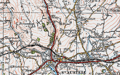 Old map of Trethowel in 1919